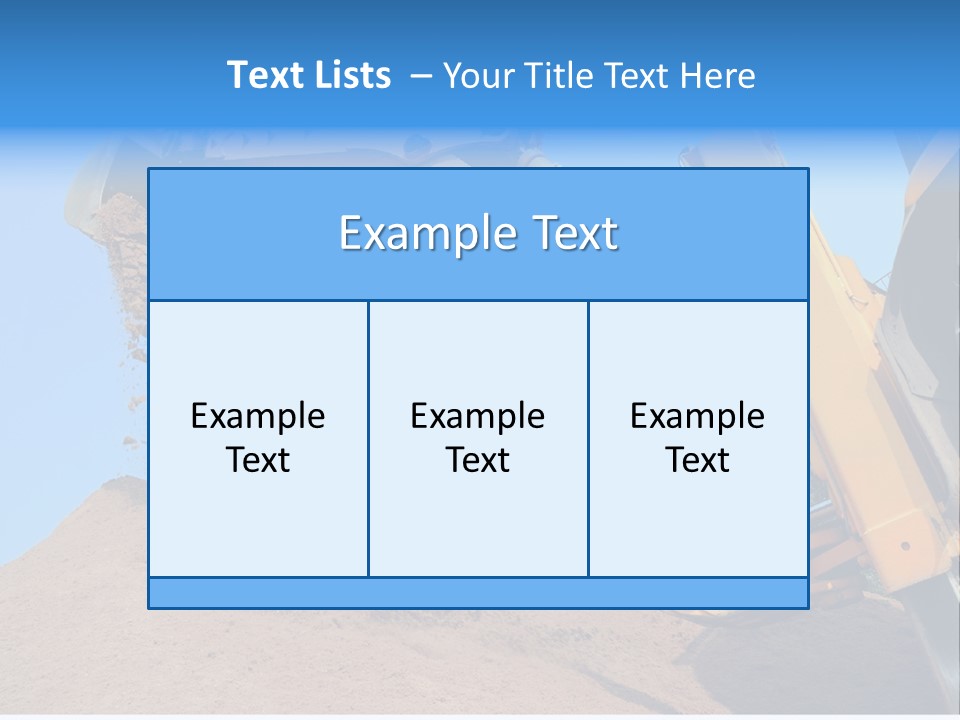 Bulldozer Cloudscape Scoop PowerPoint Template
