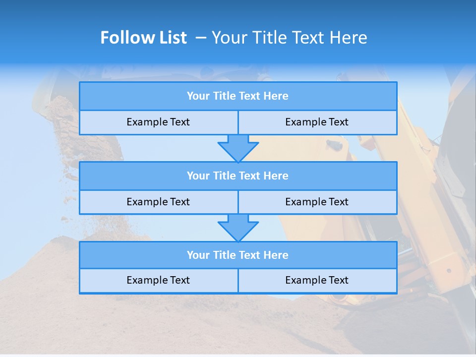 Bulldozer Cloudscape Scoop PowerPoint Template