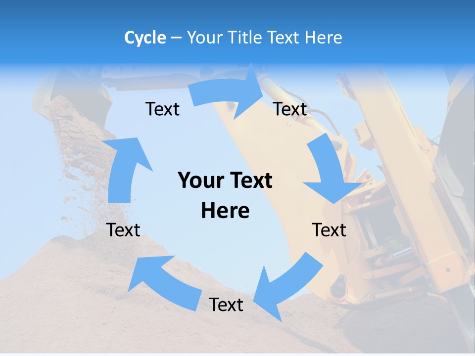 Bulldozer Cloudscape Scoop PowerPoint Template