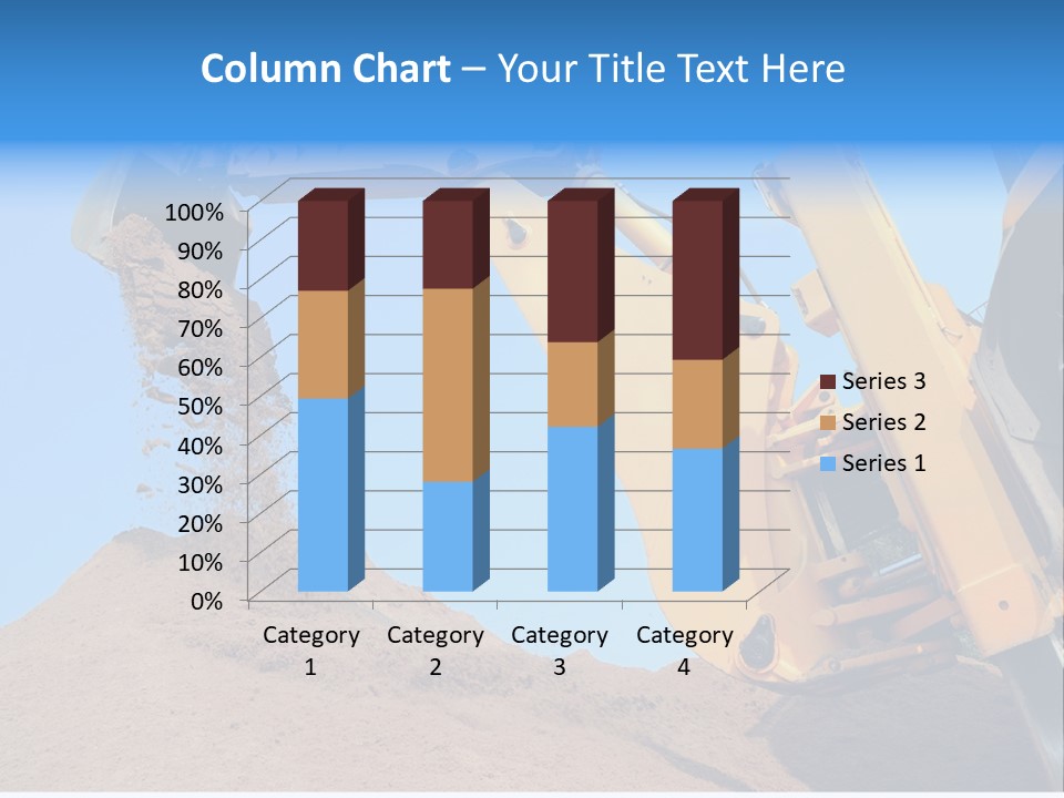 Bulldozer Cloudscape Scoop PowerPoint Template