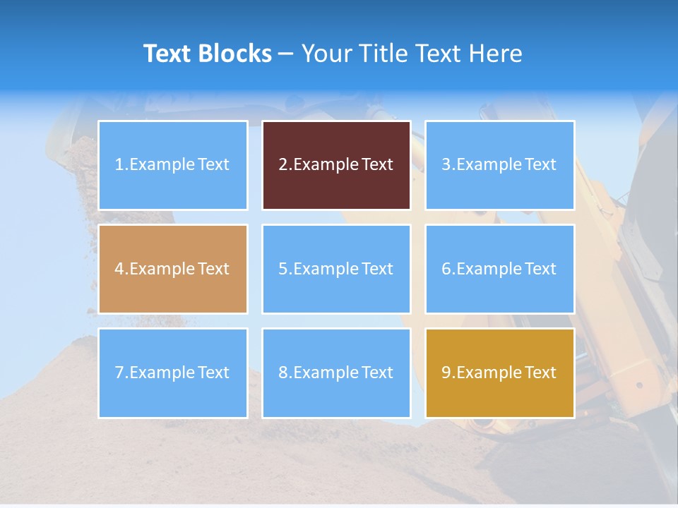 Bulldozer Cloudscape Scoop PowerPoint Template
