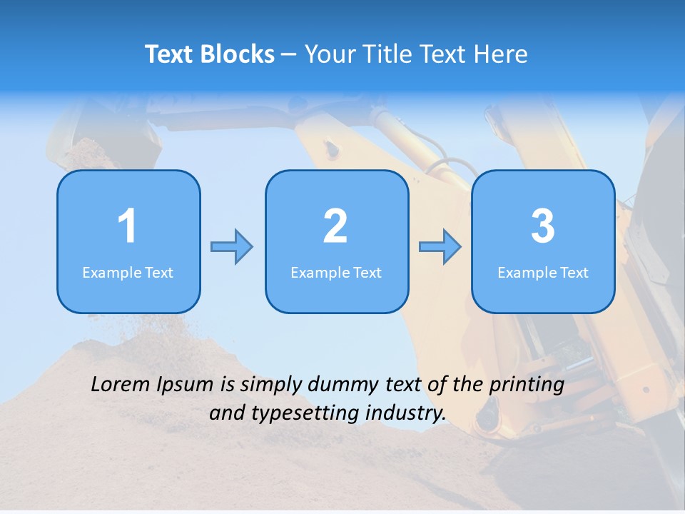 Bulldozer Cloudscape Scoop PowerPoint Template