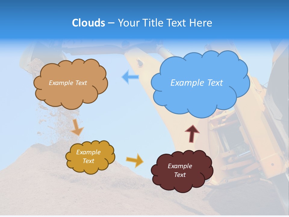 Bulldozer Cloudscape Scoop PowerPoint Template