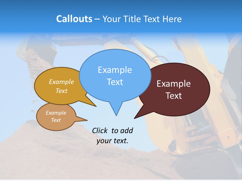 Bulldozer Cloudscape Scoop PowerPoint Template