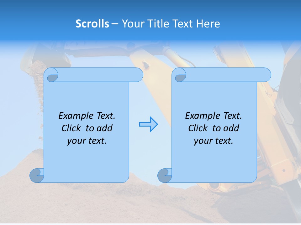Bulldozer Cloudscape Scoop PowerPoint Template