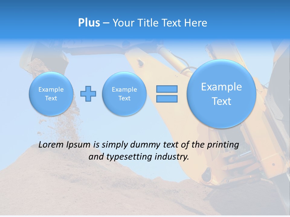 Bulldozer Cloudscape Scoop PowerPoint Template