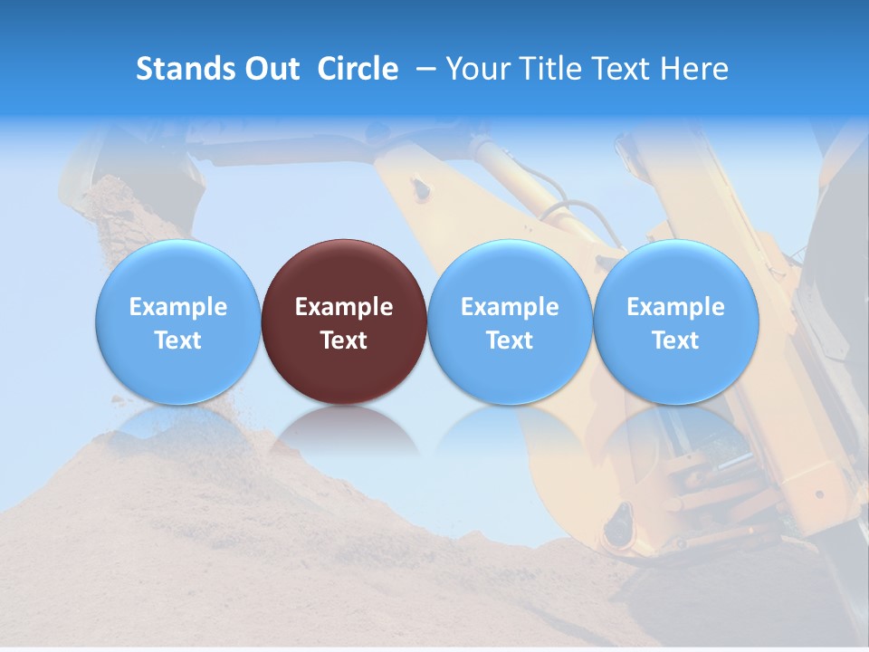 Bulldozer Cloudscape Scoop PowerPoint Template