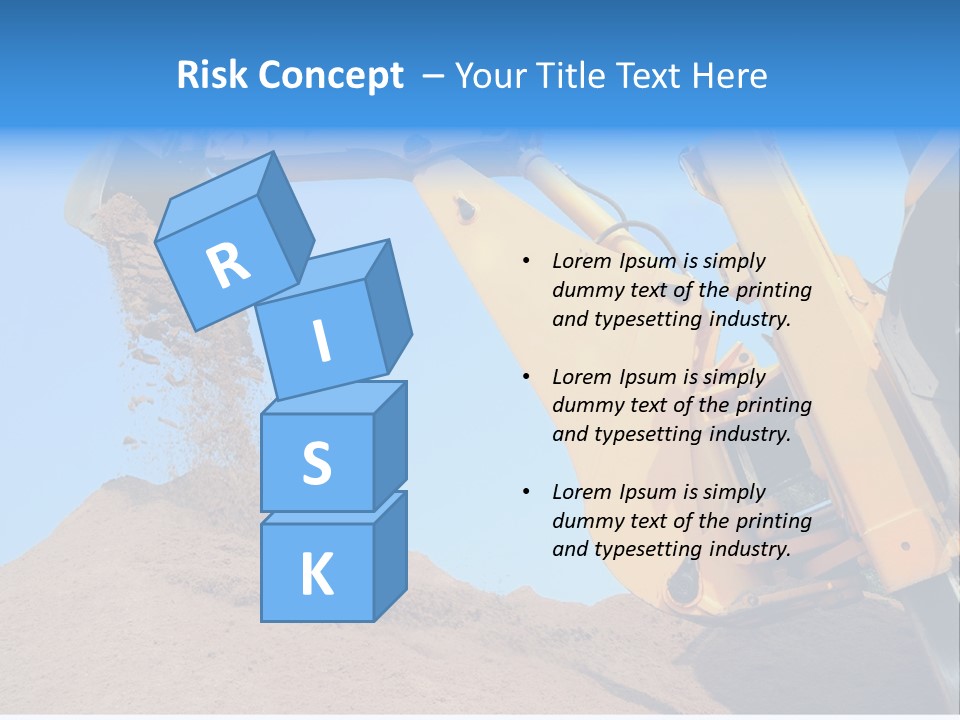 Bulldozer Cloudscape Scoop PowerPoint Template