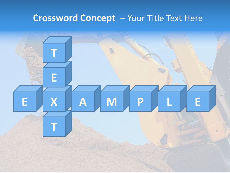 Bulldozer Cloudscape Scoop PowerPoint Template