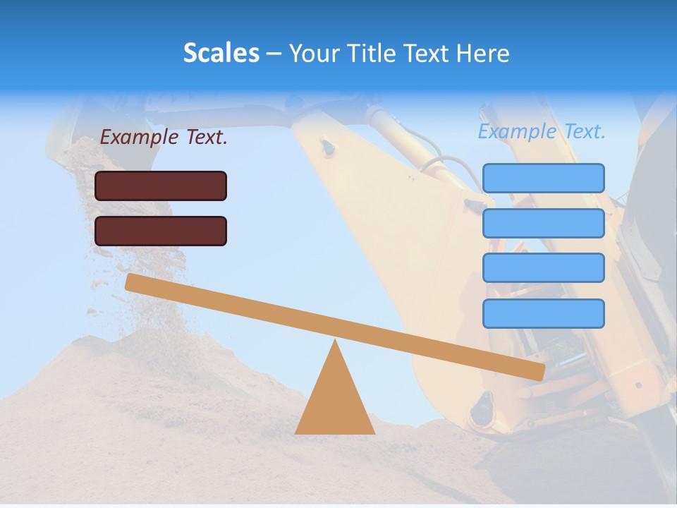 Bulldozer Cloudscape Scoop PowerPoint Template