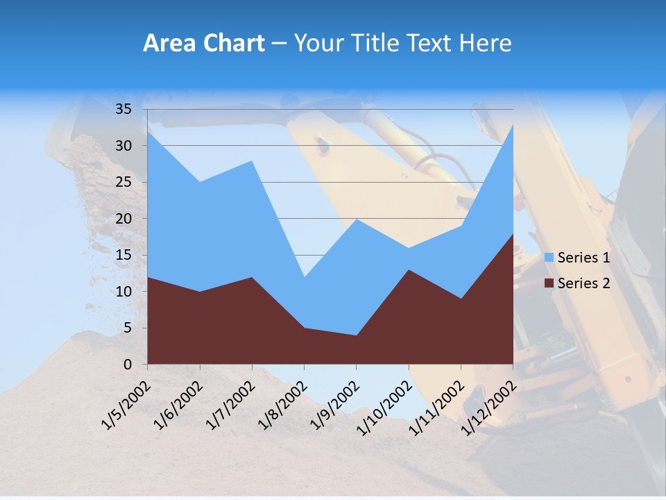 Bulldozer Cloudscape Scoop PowerPoint Template