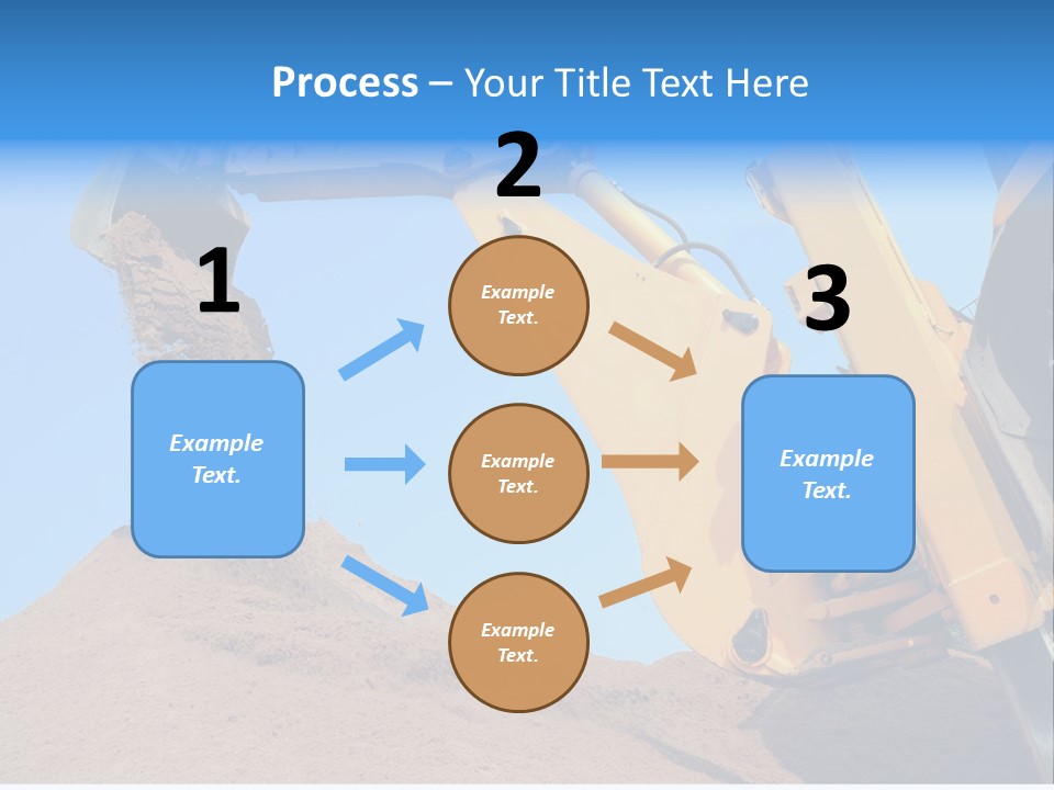 Bulldozer Cloudscape Scoop PowerPoint Template