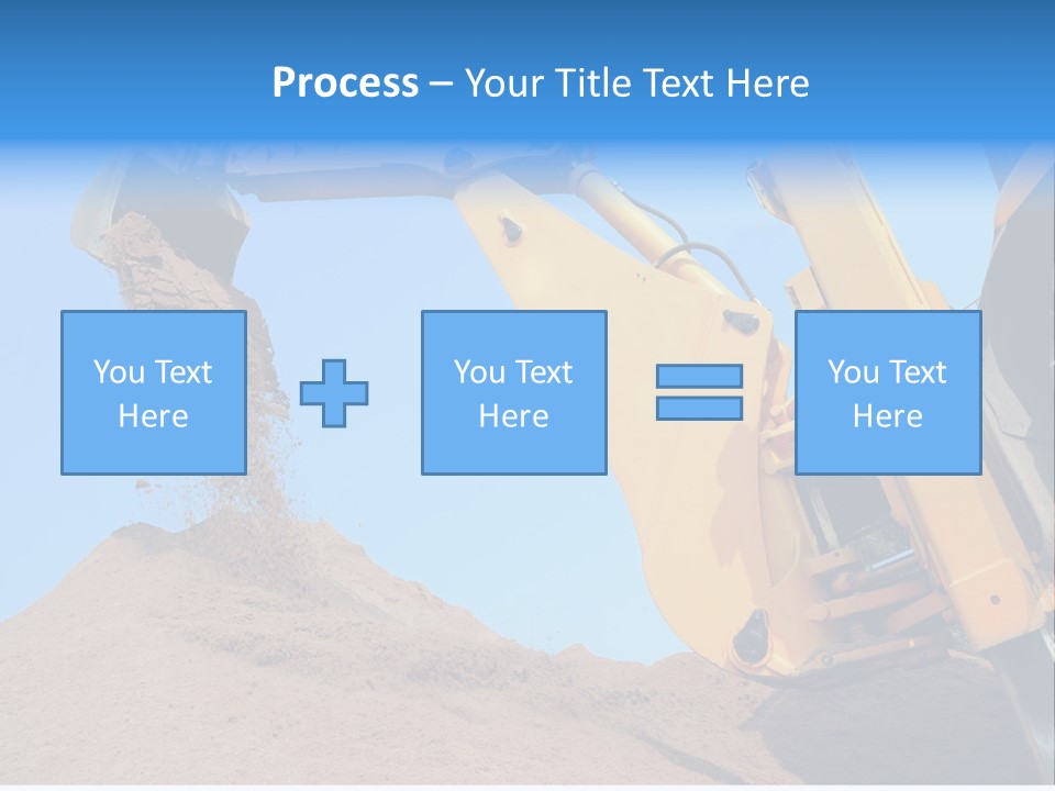 Bulldozer Cloudscape Scoop PowerPoint Template