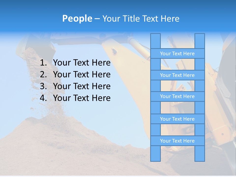 Bulldozer Cloudscape Scoop PowerPoint Template