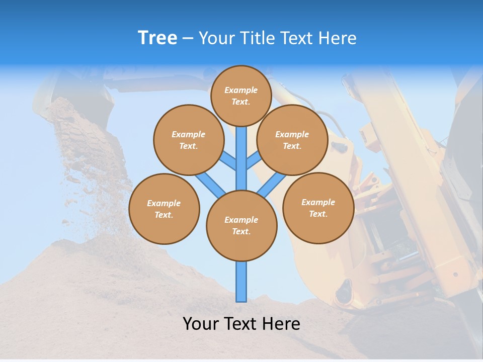Bulldozer Cloudscape Scoop PowerPoint Template