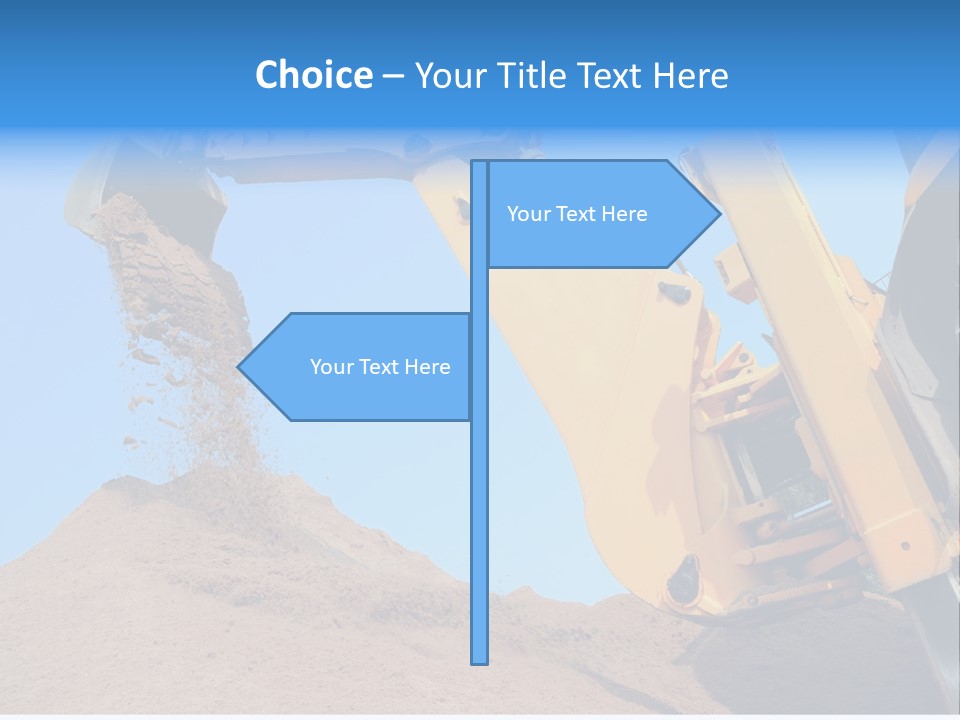 Bulldozer Cloudscape Scoop PowerPoint Template