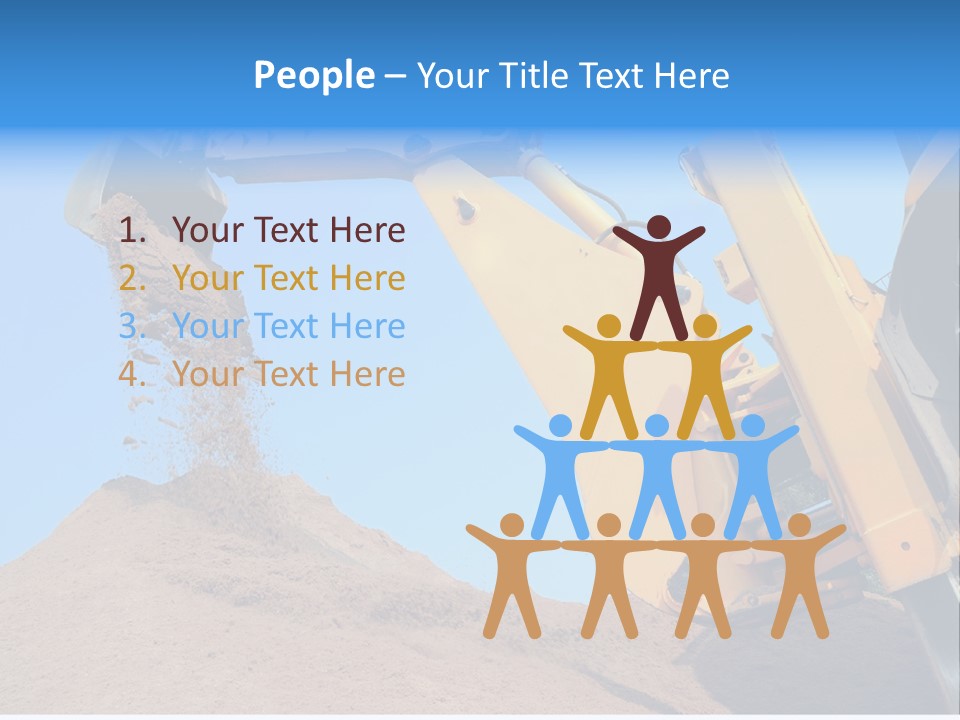 Bulldozer Cloudscape Scoop PowerPoint Template