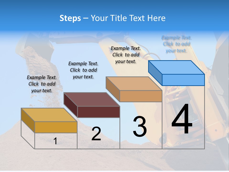 Bulldozer Cloudscape Scoop PowerPoint Template