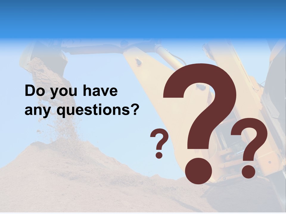 Bulldozer Cloudscape Scoop PowerPoint Template