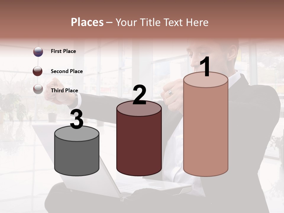 Gesture Caucasian Happiness PowerPoint Template