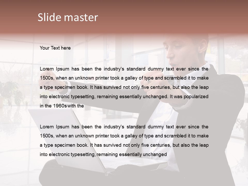 Gesture Caucasian Happiness PowerPoint Template