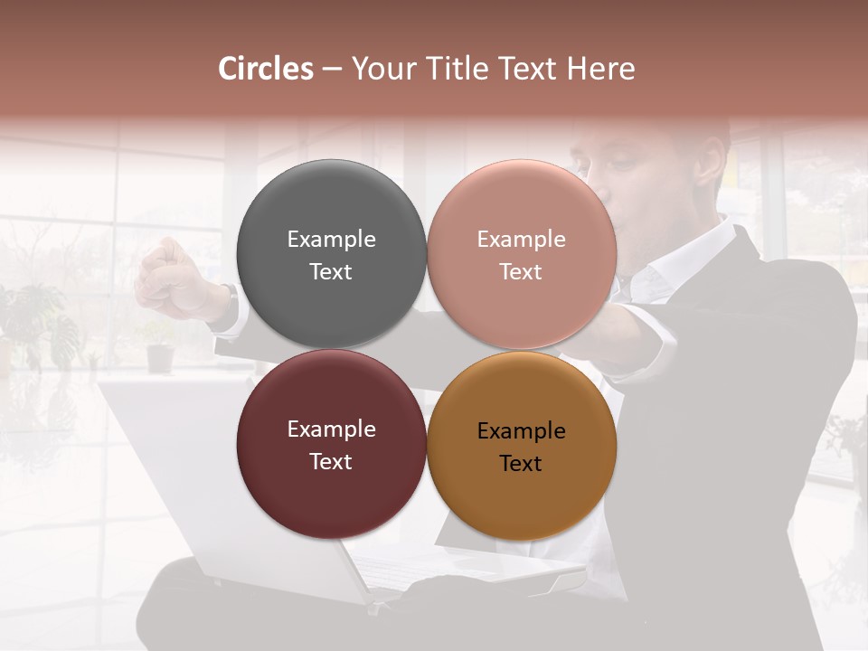 Gesture Caucasian Happiness PowerPoint Template