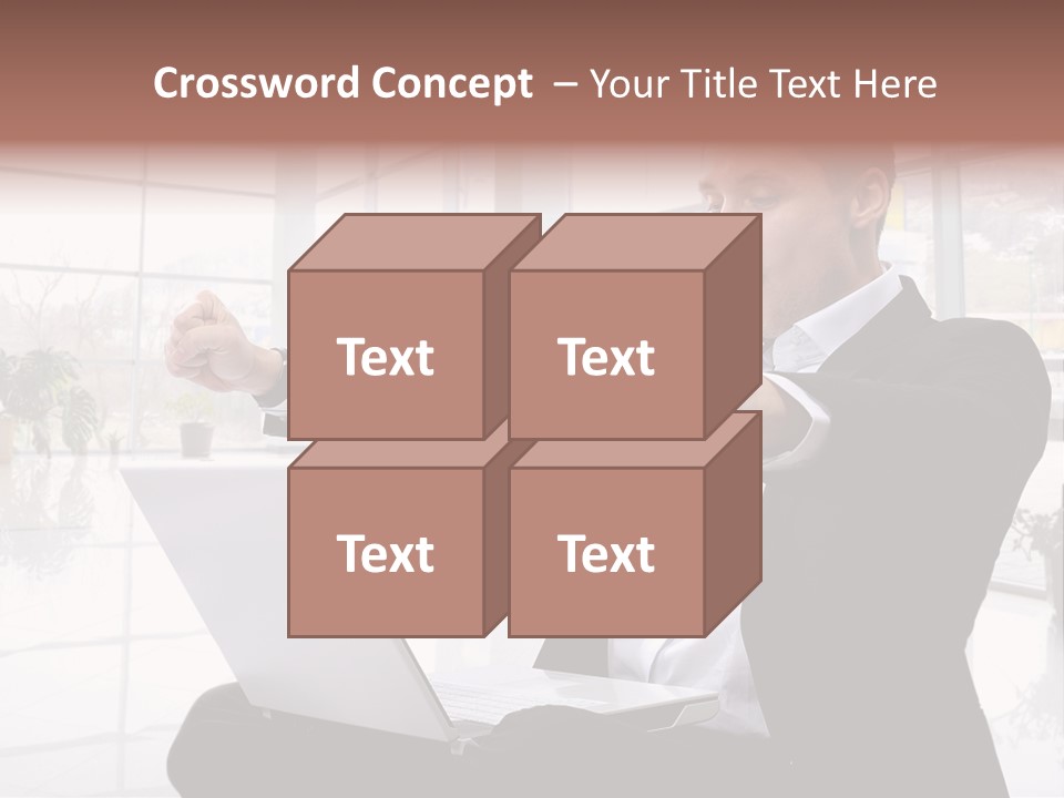 Gesture Caucasian Happiness PowerPoint Template