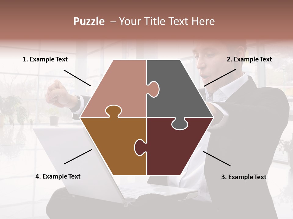 Gesture Caucasian Happiness PowerPoint Template