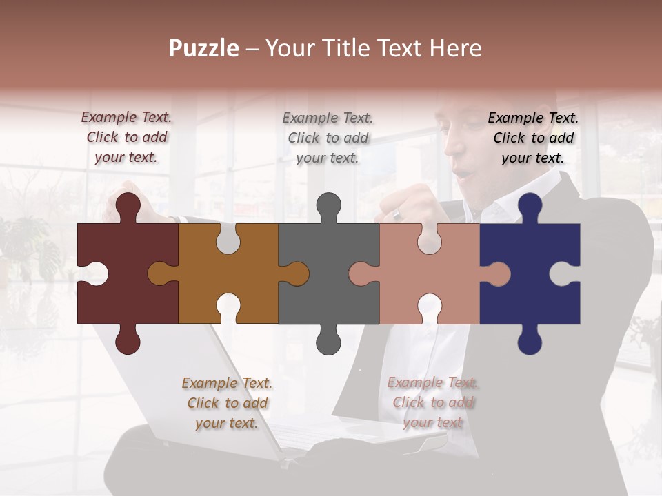 Gesture Caucasian Happiness PowerPoint Template