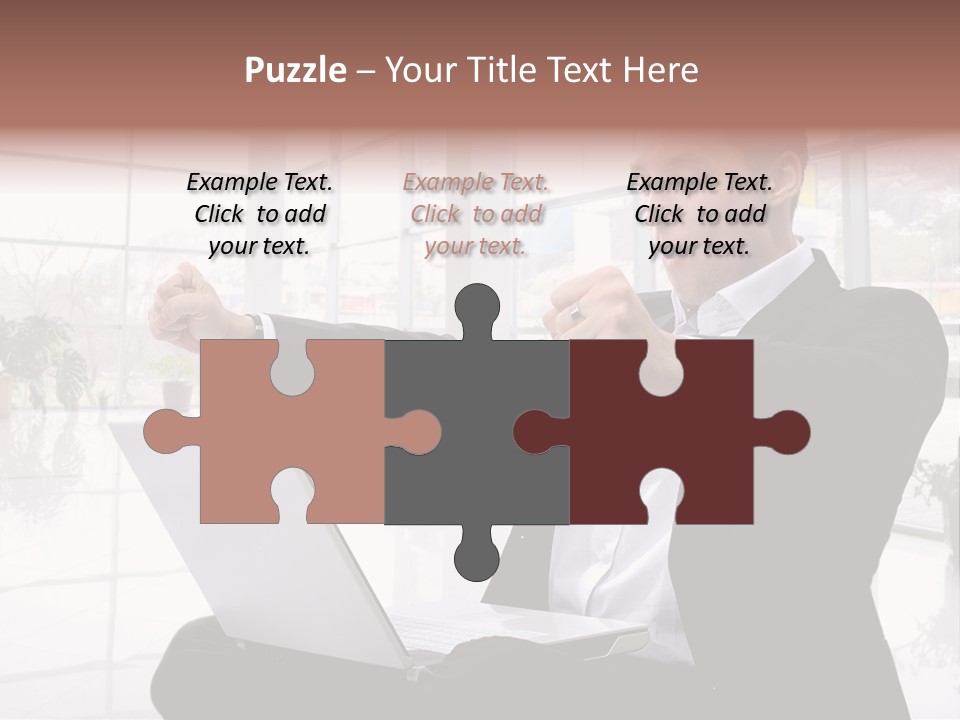 Gesture Caucasian Happiness PowerPoint Template