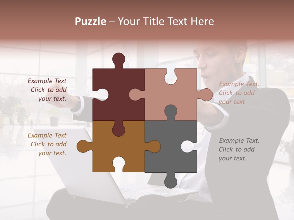 Gesture Caucasian Happiness PowerPoint Template