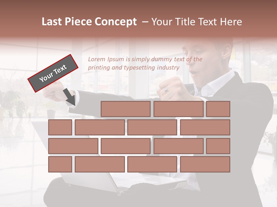 Gesture Caucasian Happiness PowerPoint Template