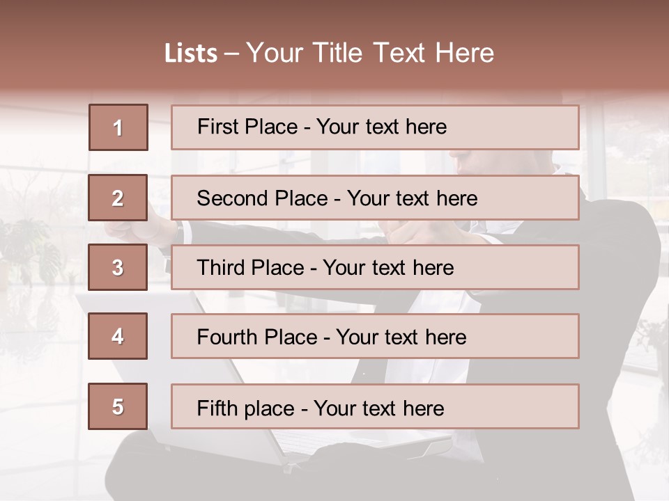 Gesture Caucasian Happiness PowerPoint Template
