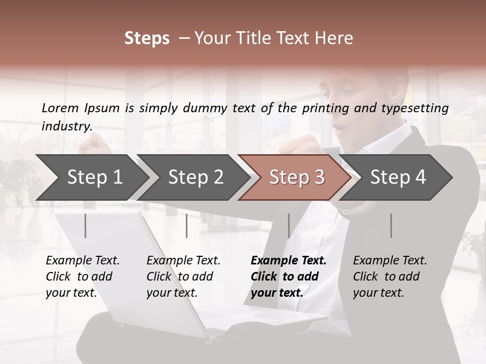 Gesture Caucasian Happiness PowerPoint Template