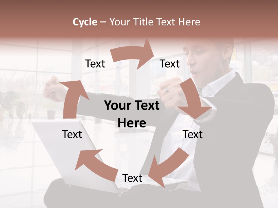 Gesture Caucasian Happiness PowerPoint Template