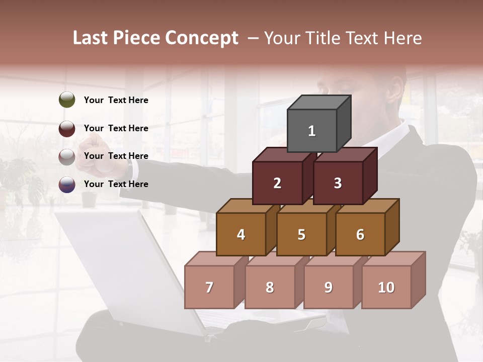 Gesture Caucasian Happiness PowerPoint Template