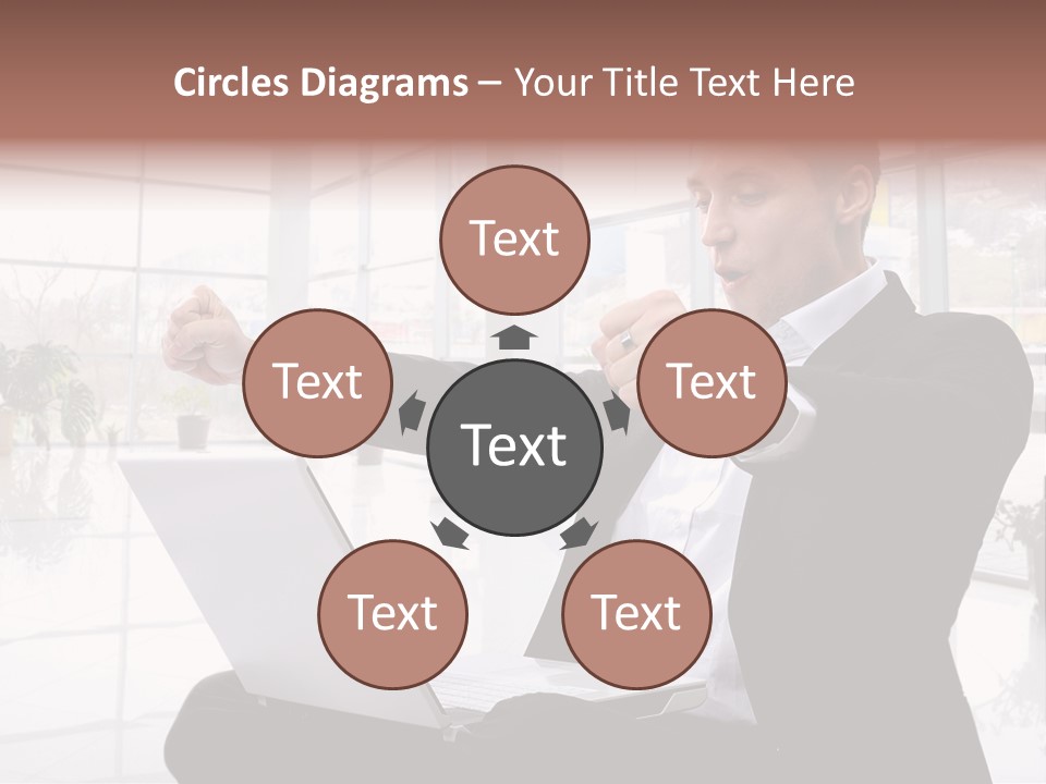 Gesture Caucasian Happiness PowerPoint Template