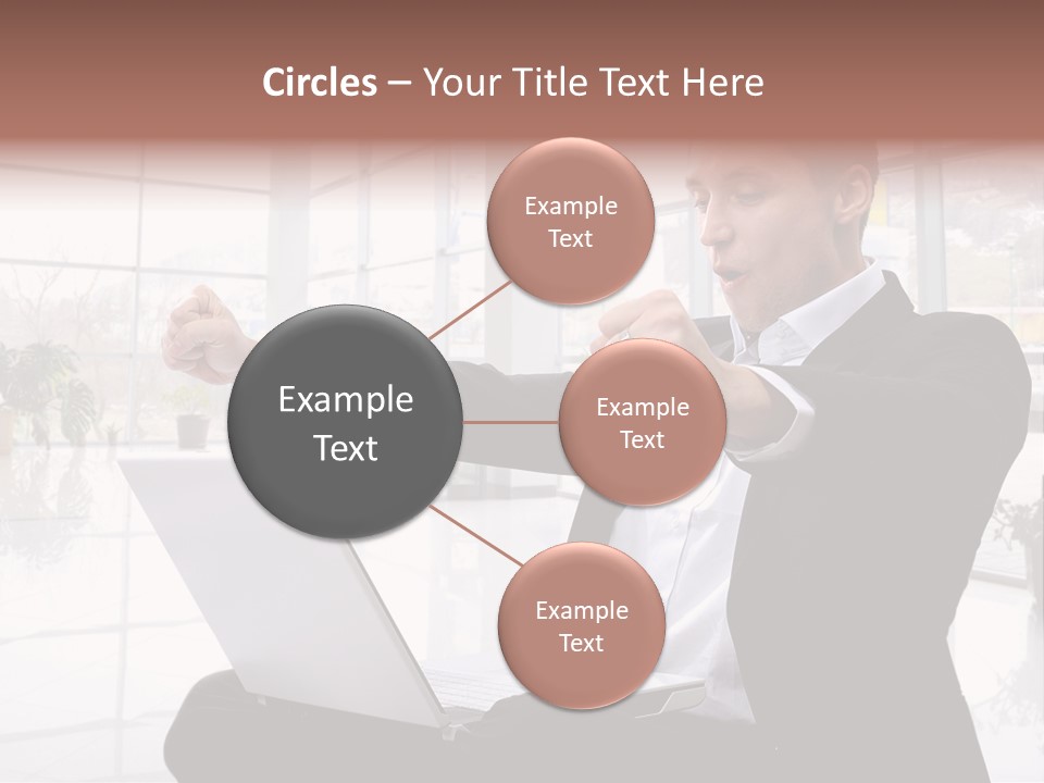 Gesture Caucasian Happiness PowerPoint Template