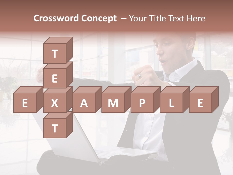 Gesture Caucasian Happiness PowerPoint Template