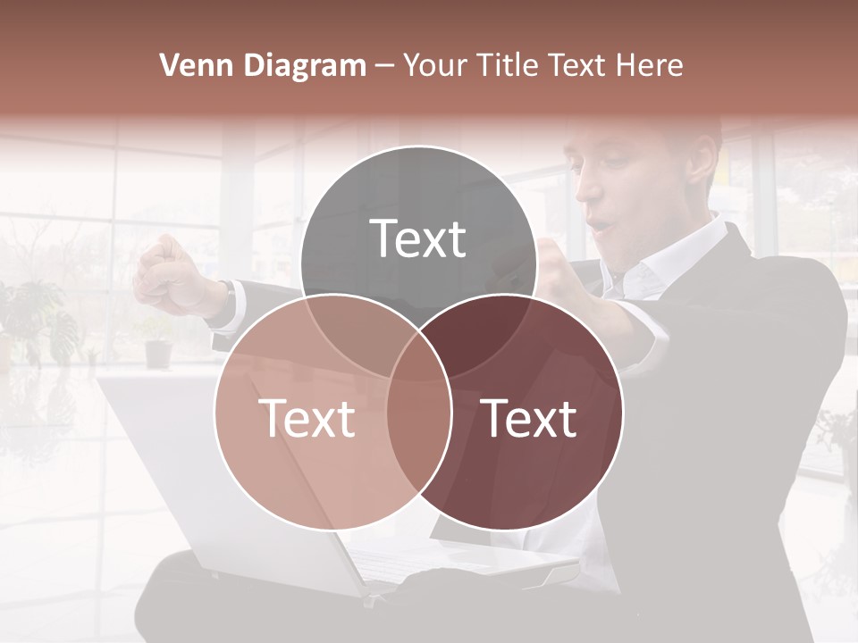 Gesture Caucasian Happiness PowerPoint Template