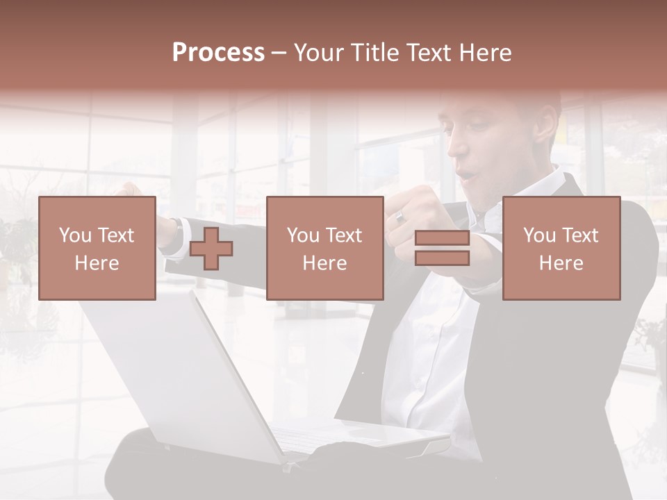 Gesture Caucasian Happiness PowerPoint Template