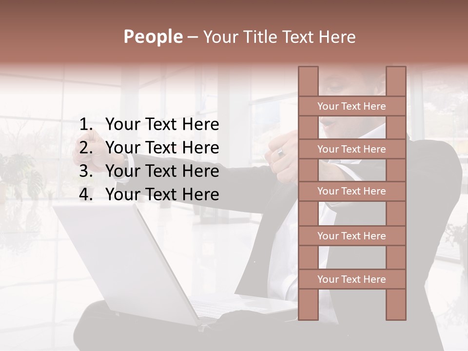 Gesture Caucasian Happiness PowerPoint Template