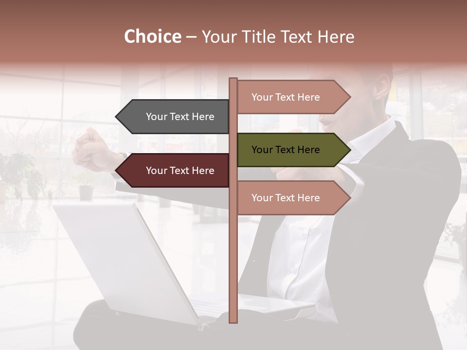 Gesture Caucasian Happiness PowerPoint Template