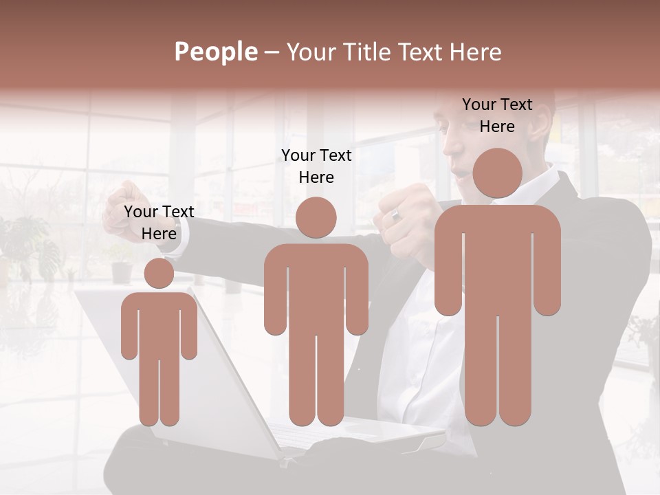 Gesture Caucasian Happiness PowerPoint Template