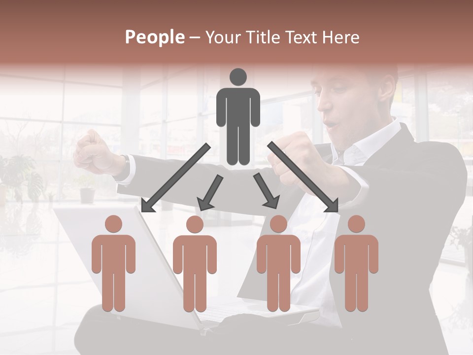 Gesture Caucasian Happiness PowerPoint Template