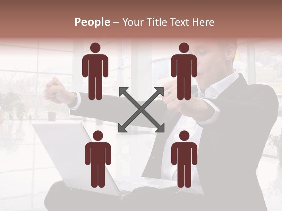 Gesture Caucasian Happiness PowerPoint Template