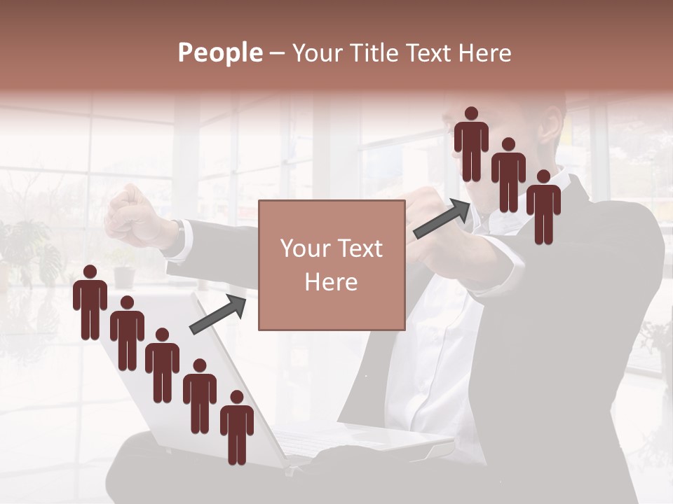 Gesture Caucasian Happiness PowerPoint Template