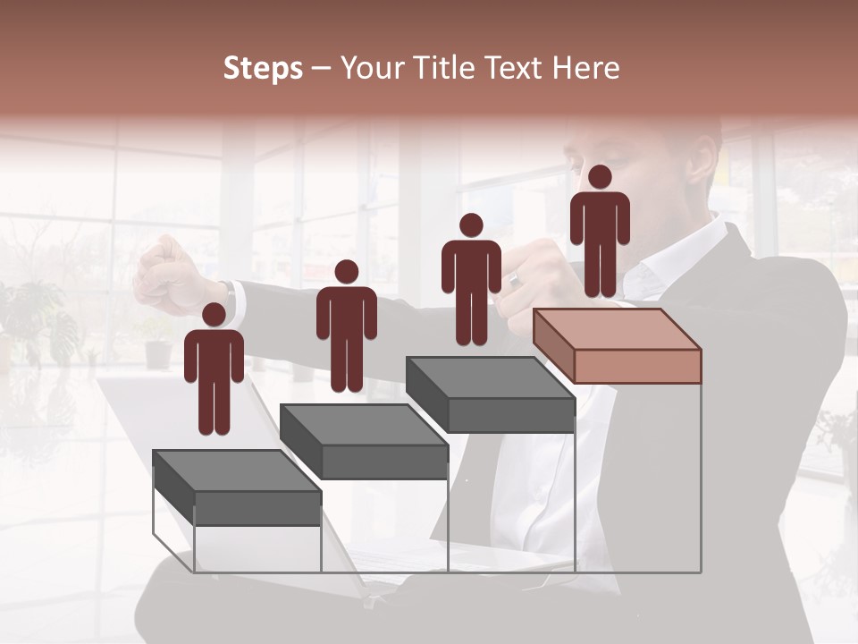 Gesture Caucasian Happiness PowerPoint Template