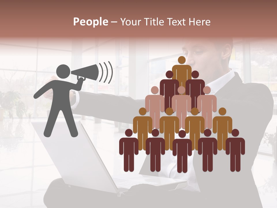 Gesture Caucasian Happiness PowerPoint Template