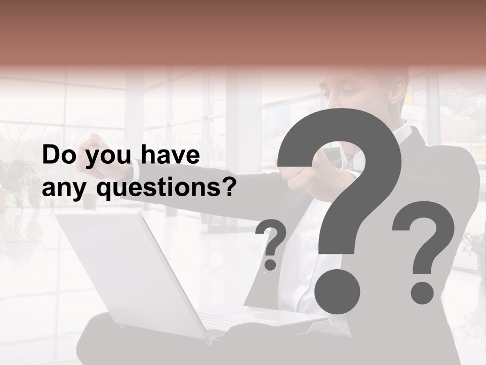 Gesture Caucasian Happiness PowerPoint Template